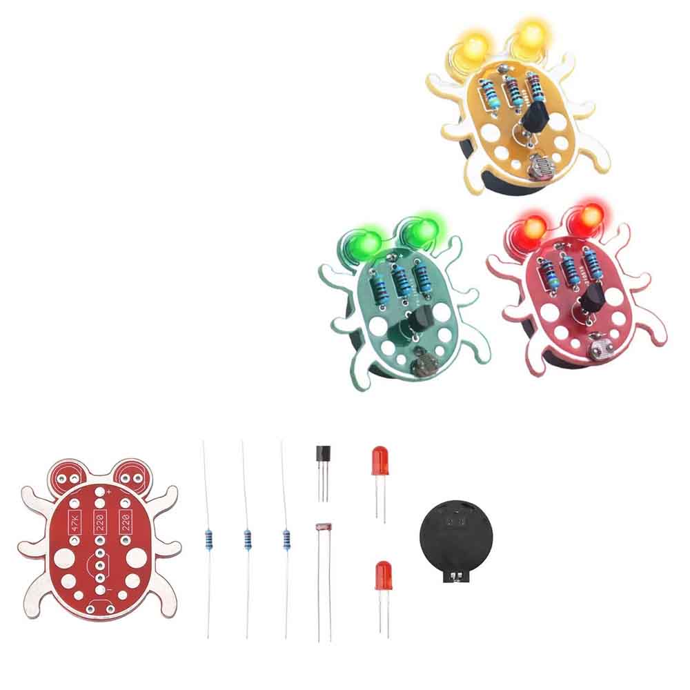 Diy Electronics Learning Kit - LED Electronic DIY Soldering Kit Beetle‑Shape