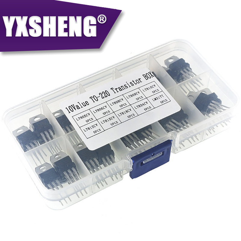 Lm317 Voltage Regulator - 10Kind*10pcs=50pcs TO-220 Voltage Regulator IC KIT