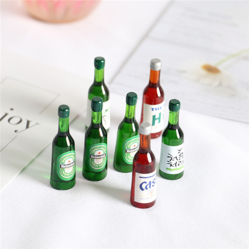 Diy Electronics Housing - 5pcs Dollhouse Mini Beer Bottle Miniature