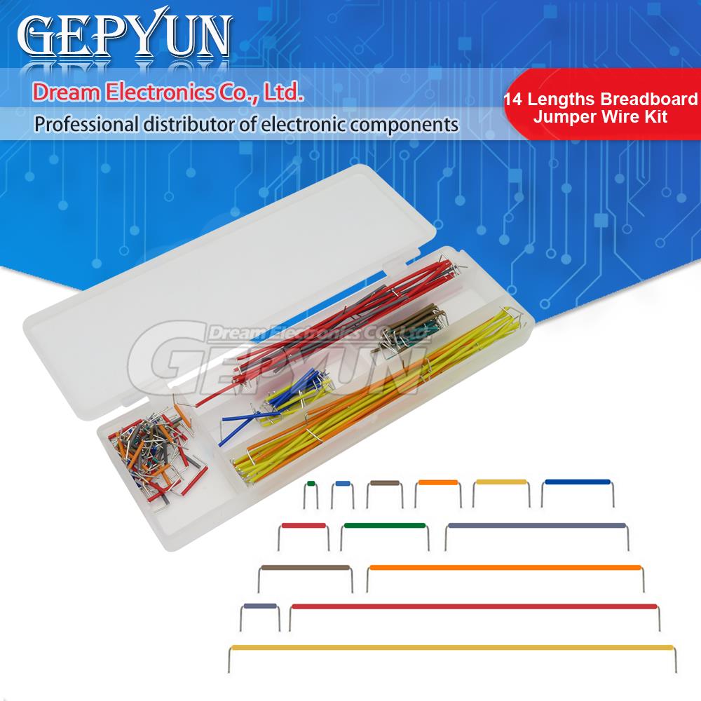 Breadboard Jumper Wire - 140Pcs 14 Lengths Preformed Breadboard Jumper