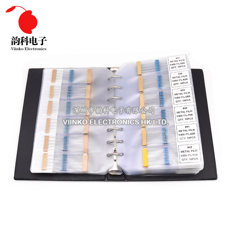 Resistor Kit 1 4W - 0.25W 122/130/140/158Values 1R~10M Ohm 1/4W 1%