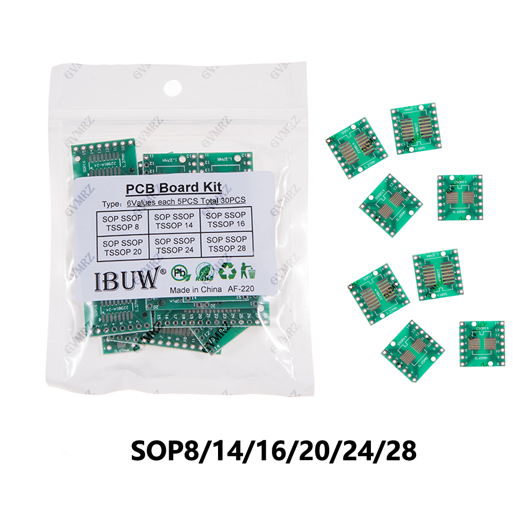 Useful Diy Electronics - 30PCS 6Values SOP SSOP TSSOP PCB