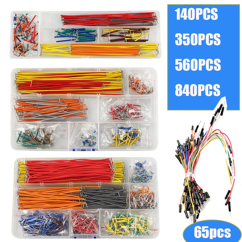 65/140/350/560/840Pcs/Box U Sh - Breadboard Jumper Wire recension och pris