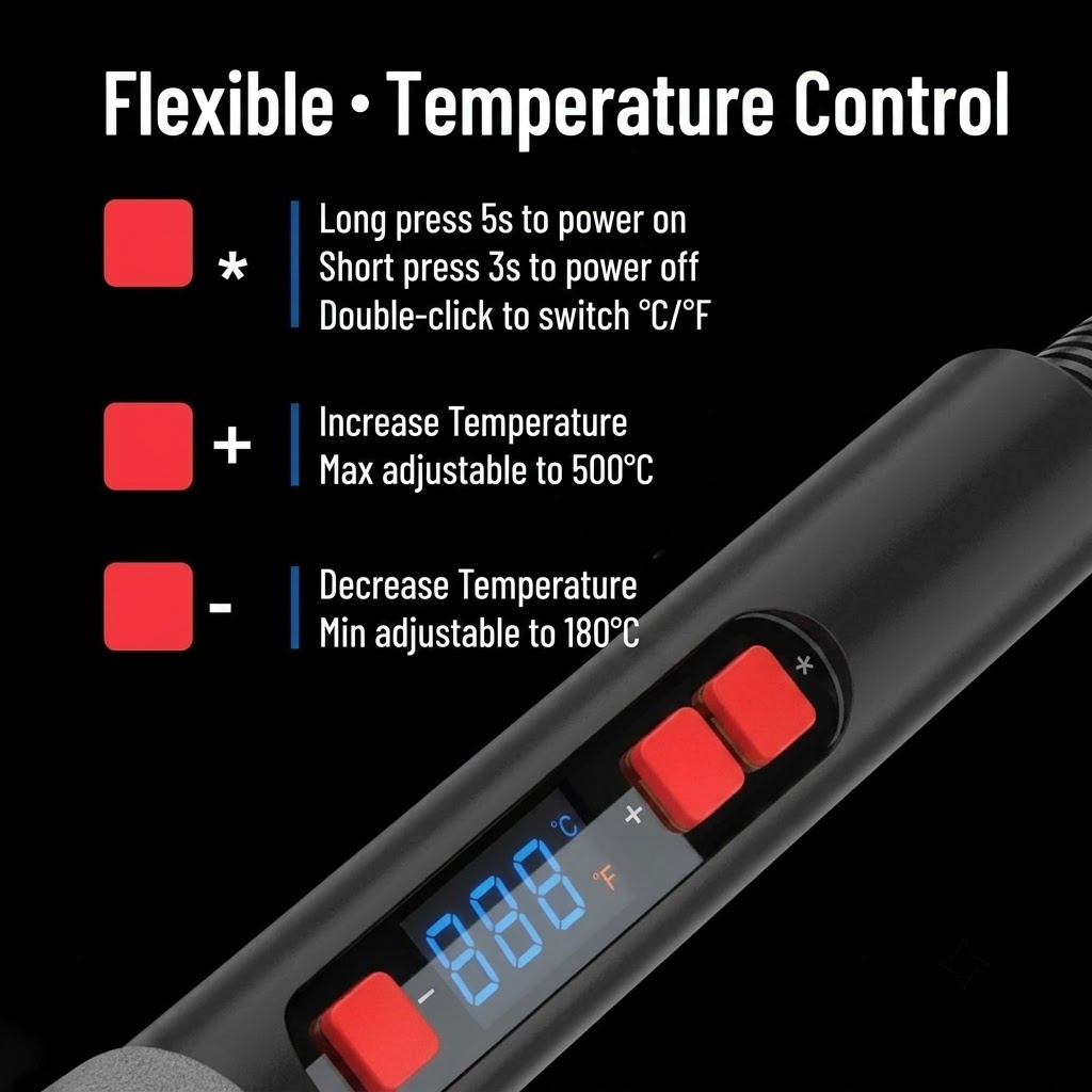 Adjustable Temperature Solderi - Diy Electronics Uk recension och pris
