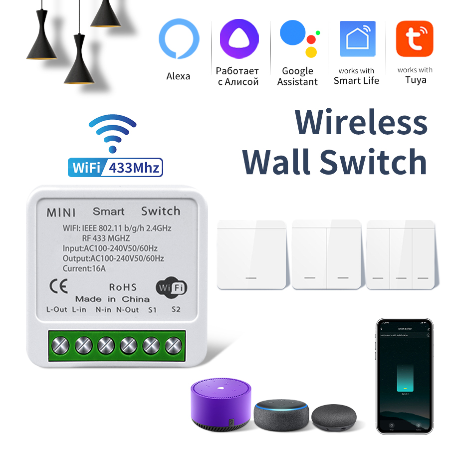 WiFi Smart Switch Module Tuya  - Rf 433Mhz Module recension och pris