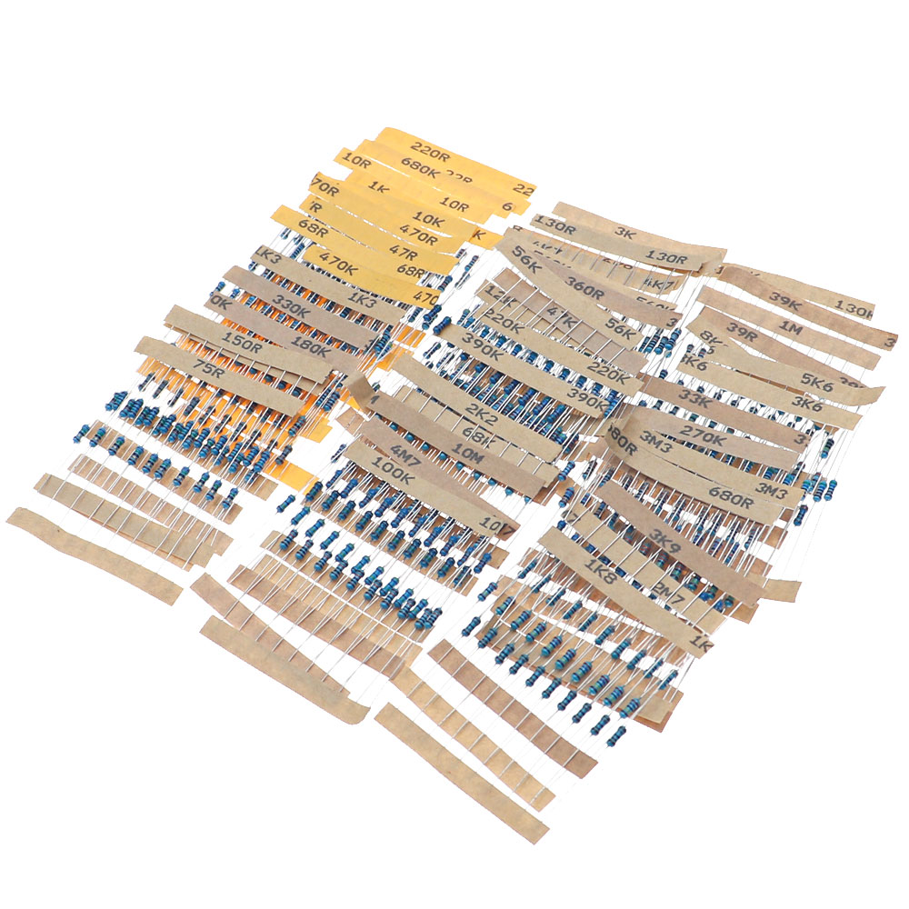 500pcs/lot 50 values 1/4W 0.25 - Resistor Kit 1 4W recension och pris