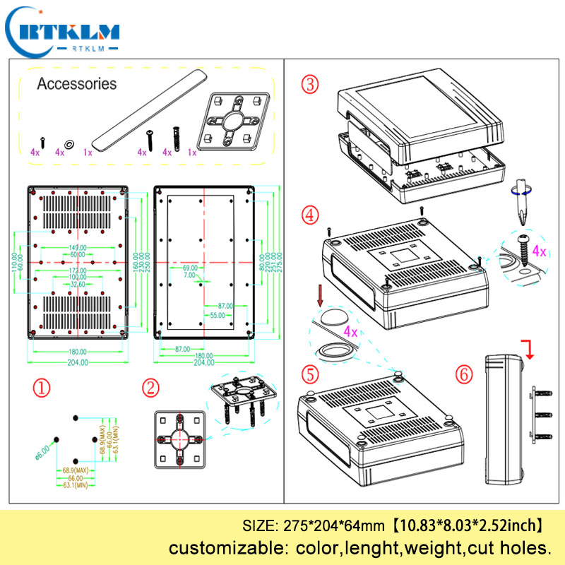Wall mount plastic housing for - Diy Electronics Housing recension och pris