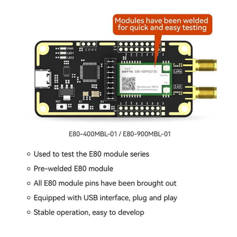 A52T 10X EBYTE LR1121 Lora Spr - Rf 433Mhz Module recension och pris