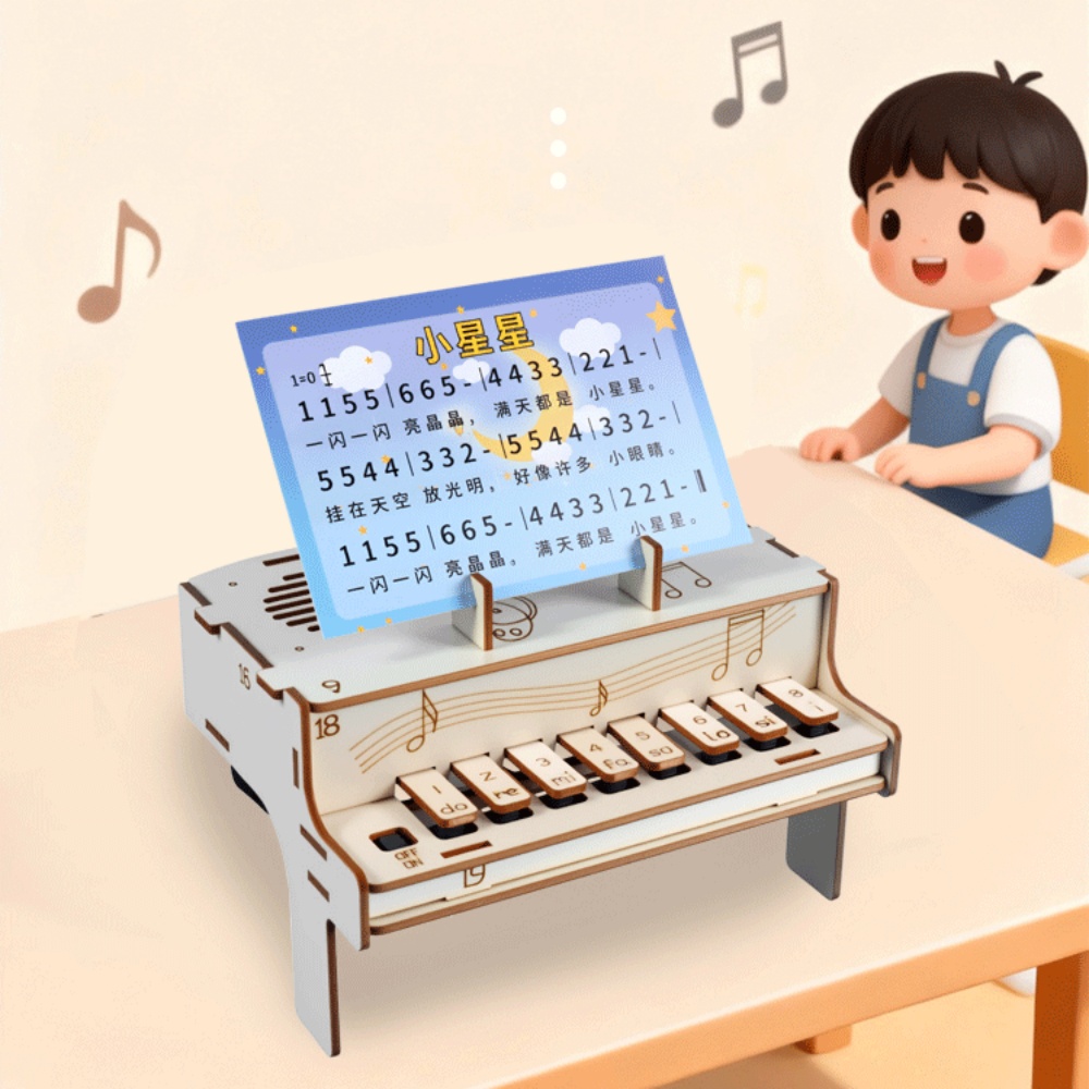 DIY Wooden Electronic Piano Mo - Diy Electronics Learning Kit recension och pris