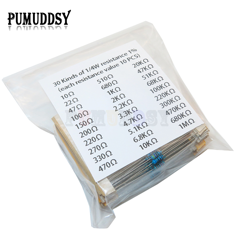 600pcs/set 30 Kinds 1/4W Resis - Resistor Kit 1 4W recension och pris