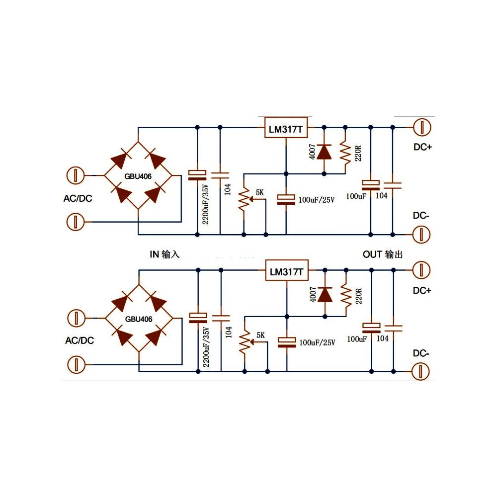 Dual LM317 AC-DC Adjustable Vo - Lm317 Voltage Regulator recension och pris